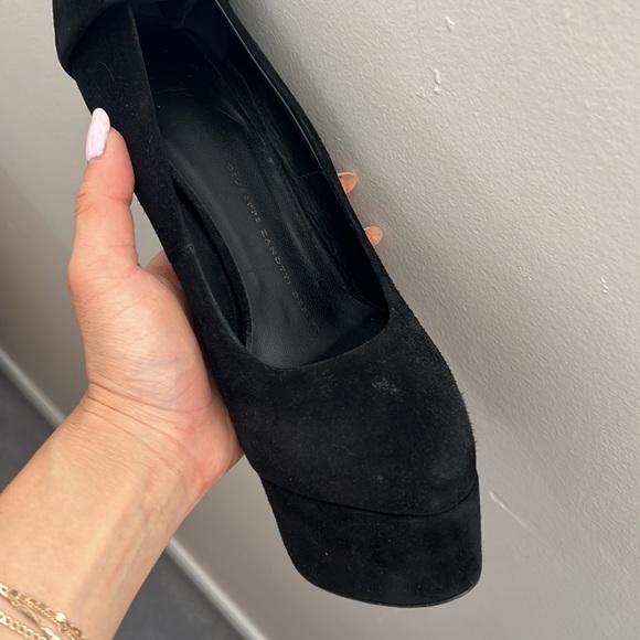 🖤 Giuseppe Zanotti Black Suede Debra Bow Platform Pumps Size 35 - Picture 6 of 14